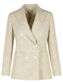 Max mara elfenben linne blandning blazer