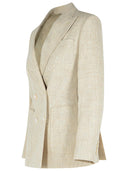 Max mara elfenben linne blandning blazer