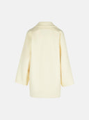 Max Mara 'Teddy Crop' White Wool Blend Coat