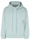 MM6 Maison Margiela Felpa di cotone azzurro