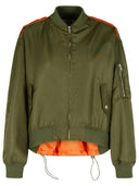 MM6 Maison Margiela Bomber Jacket in groen polyamide