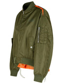 MM6 Maison Margiela Bomber Jacket in groen polyamide