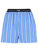 Msgm Blue Cotton Shorts