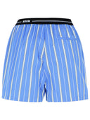 Msgm Blue Cotton Shorts