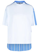 Msgm White Cotton T Shirt