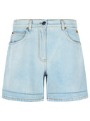 Msgm Light Blue Denim Shorts