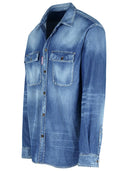 Chemise en jean bleu clair dsquared2