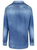 Chemise en jean bleu clair dsquared2