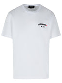 Dsquared2 hvit bomull t -skjorte