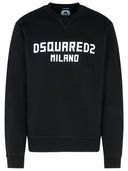 Felpa di cotone nero DSQuered2