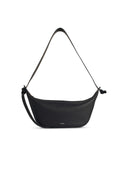 Jil Sander 'Knot' Black Lear Crossbody Tasche