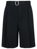 Jil Sander Black Cotton Blend Bermuda 반바지