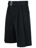 Jil Sander Black Cotton Blend Bermuda 반바지