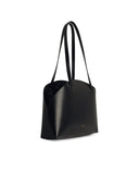 Jil Sander 'Curve' Medium Black Lear Crossbody Bag