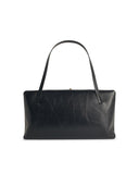 Jil Sander Large 'Goji Pillow' Black Lear Bag