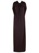 Jil Sander Brown Viscose Dress