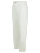 Jil Sander White Cotton Jeans