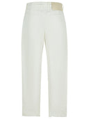 Jil Sander White Cotton Jeans