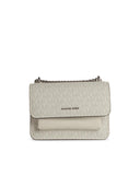 Michael Michael Kors 'Claire' White Lear CrossBody Bag