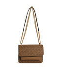 Michael Michael Kors "Claire" Beige Lear Crossbody Bag