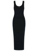 Michael Michael Kors의 Ruched 'Black Wool Blend Dress