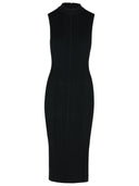 Michael Michael Kors 'Ribbed' Dress In Black Viscose Blend