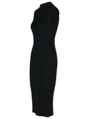 Michael Michael Kors 'Ribbed' Dress In Black Viscose Blend