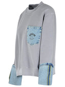 Moschino Jeans Grey Cotton Felpa