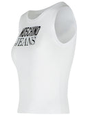 Moschino Jeans White Cotton Tank Top
