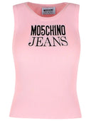 Moschino Jeans Pink Viscose Blend Tank Top