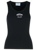 Moschino Jeans Black Cotton Tank Top