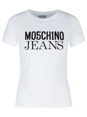 Moschino dżinsy biała bawełniana koszulka