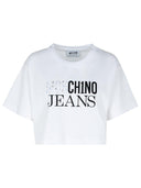 Moschino Jeans White Cotton T Shirt