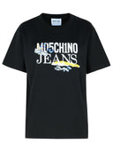 Moschino Jeans Black Cotton T 셔츠