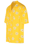 Chemise de soie jaune moschino