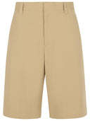 Moschino Beige Cotton Blend Bermuda Shorts