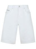 Shorts de bermuda en coton blanc moschino