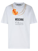 Moschino 'Croissant' Coton blanc en coton