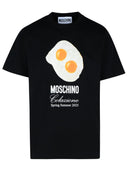 Maglietta in cotone nero Moschino