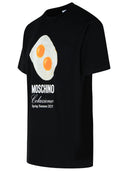 Maglietta in cotone nero Moschino