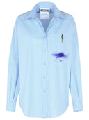 Moschino Light Blue Cotton Shirt