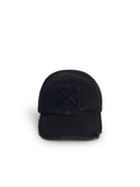 Off White Black Cotton Cap