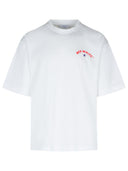Off White 'Arrow Skate' White Cotton T Shirt