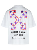 Off White 'Arrow Skate' White Cotton T Shirt