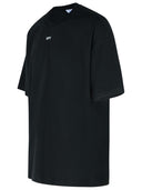 Uit wit zwart katoenen t -shirt