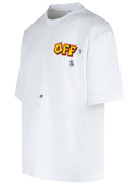 Av vit "pil" vit bomullst shirt