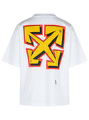 Av vit "pil" vit bomullst shirt