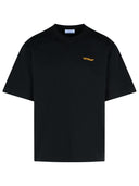 Off White 'Tape Arrow' Black Cotton T Shirt