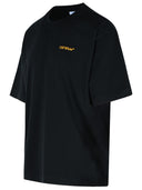 Off White 'Tape Arrow' Black Cotton T Shirt