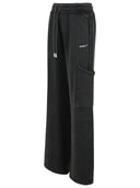 Off White Cargo Book' Black Cotton Pants